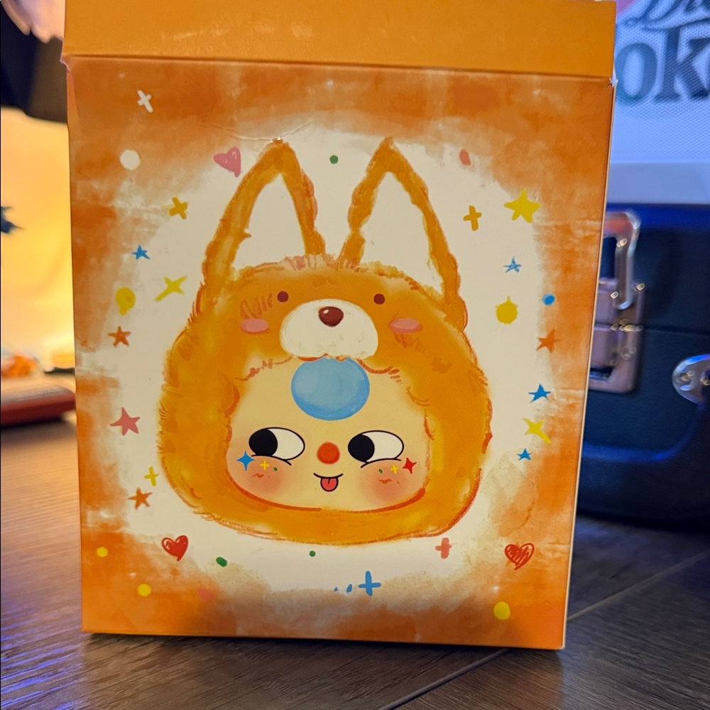 Cute Orange Cartoon Character Box